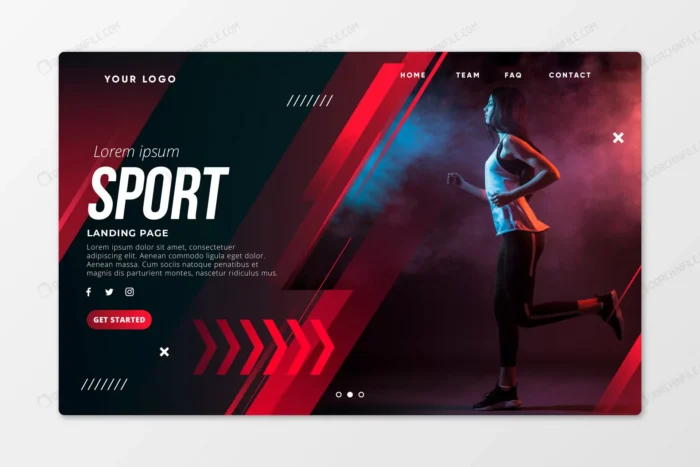 sport landing page template with photo crce3a3cf3f size3.41mb - title:لندینگ پیج ورزشی با فرمت وکتور - اورچین فایل - format:EPS - وکتور - sku:crce3a3cf3f - keywords:لندینگ پیج ورزشی با فرمت وکتور, وکتور, صفحه فرود, فایل تکی, لندینگ پیج, ورزشی p_id:95851