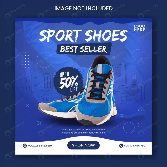 sport shoes sale social media post instagram feed crc17ff81f0 size3.78mb - title:تمپلیت پست اینستاگرام تبلیغاتی کفش - اورچین فایل - format:EPS - وکتور - sku:crc17ff81f0 - keywords: p_id:61457