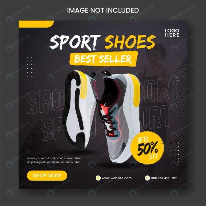 sport shoes sale social media post instagram feed crc65c5e555 size4.32mb - title:پست اینستاگرام تبلیغ و فروش محصول - اورچین فایل - format:EPS - وکتور - sku:crc65c5e555 - keywords: p_id:61463