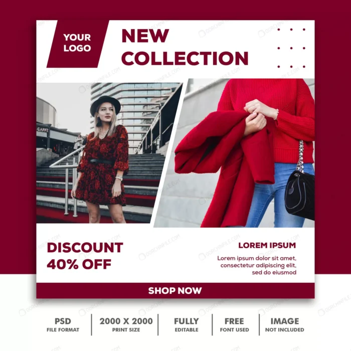 square banner template beautiful girl fashion mod crca7cb3c3c size9.57mb - title:قالب آماده پست اینستاگرام برای فروش ویژه - اورچین فایل - format:PSD - فتوشاپ - sku:crca7cb3c3c - keywords: p_id:100957