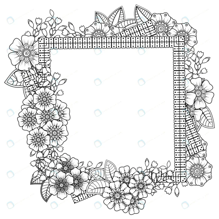 square pattern form mandala with flower henna meh crcd5bcfe70 size7.99mb - title:دانلود وکتور ماندالا - اورچین فایل - format:EPS - وکتور - sku:crcd5bcfe70 - keywords: p_id:33958