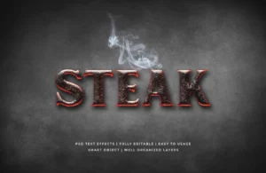 steak house 3d text style effect template - title:Home - اورچین فایل - format: - sku: - keywords: p_id:18