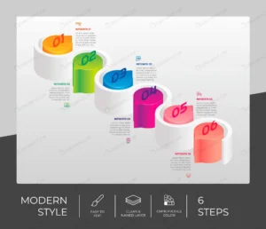 step infographic with 6 options 3d style crc5c53bc41 size1.96mb - title:Home - اورچین فایل - format: - sku: - keywords: p_id:18