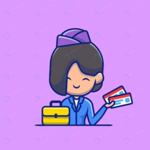 stewardess with suitcase boarding pass cartoon ic crccd7860b2 size0.52mb - title:Home - اورچین فایل - format: - sku: - keywords: p_id:18