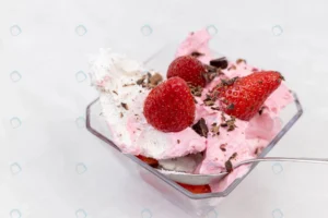 strawberry ice cream bowl with fresh strawberries crc16140452 size1.97mb 6720x4480 - title:Home - اورچین فایل - format: - sku: - keywords: p_id:18