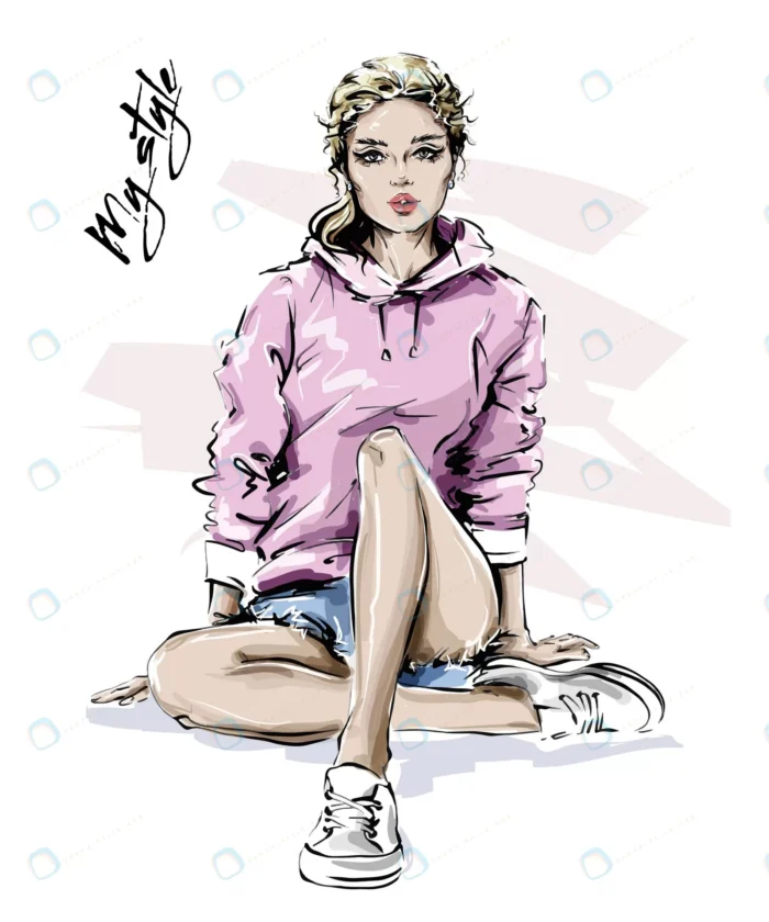 stylish girl sport clothes crc03297038 size4.55mb - title:وکتور دختر با لباس اسپرت شیک - اورچین فایل - format:EPS - وکتور - sku:crc03297038 - keywords: p_id:85165