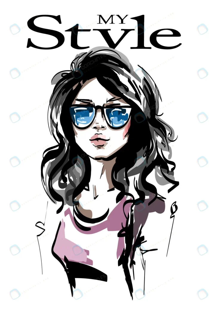 stylish girl sunglasses illustration crc5fa64629 size2.44mb - title:کاراکتر زن با عینک آفتابی - اورچین فایل - format:EPS - وکتور - sku:crc5fa64629 - keywords: p_id:85167