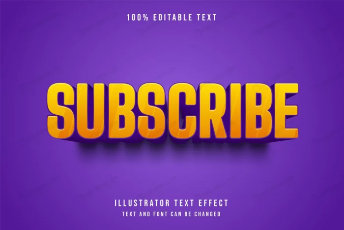 subscribe 3d editable text effect yellow gradatio crceda750e8 size2.55mb - title:تکست افکت گرادینت - اورچین فایل - format:EPS - وکتور - sku:crceda750e8 - keywords: p_id:98047