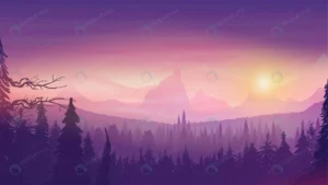 sunset hilly area spruce forest colorful starry sk rnd595 frp12737675 - title:Home - اورچین فایل - format: - sku: - keywords: p_id:18