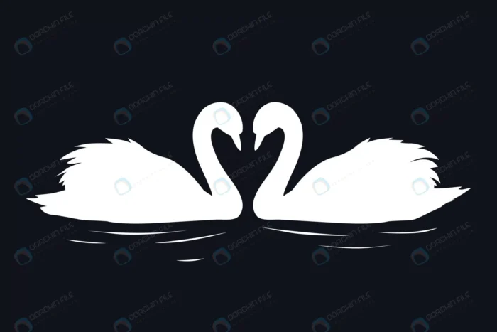 swan silhouette concept 2 crcc65e122b size0.55mb 1 - title:وکتور سایه قو عاشقانه بر روی آب - اورچین فایل - format:EPS - وکتور - sku:crcc65e122b - keywords: p_id:49771