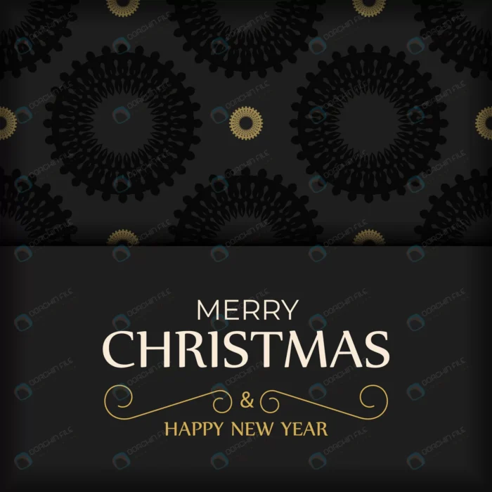 template greeting brochure merry christmas black crc75737488 size3.03mb 1 - title:بروشور تبریک سال نو - اورچین فایل - format:EPS - وکتور - sku:crc75737488 - keywords: p_id:43947