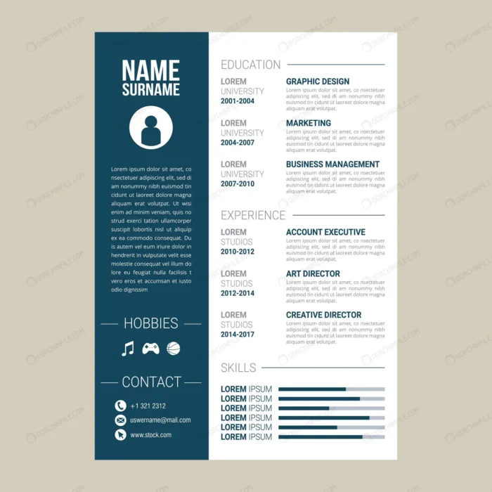 template minimalist curriculum vitae crc1276456b size1.60mb - title:تمپلیت رزومه - اورچین فایل - format:EPS - وکتور - sku:crc1276456b - keywords:تمپلیت رزومه p_id:102047