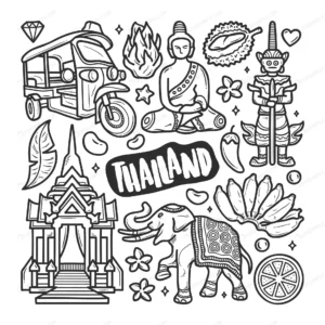 thailand icons hand drawn doodle coloring crc23efb729 size4.67mb - title:Home - اورچین فایل - format: - sku: - keywords: p_id:18