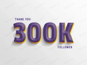 thank you 300k followers text style template crcf6f43f42 size8.07mb - title:Home - اورچین فایل - format: - sku: - keywords: p_id:18