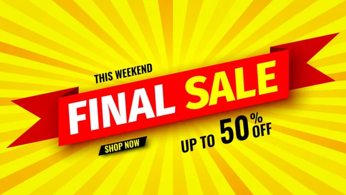 this weekend final sale banner illustration crc647b0070 size3.63mb - title:دانلود دیزاین بنر تبلیغاتی فروش ویژه - اورچین فایل - format:EPS - وکتور - sku:crc647b0070 - keywords: p_id:36693