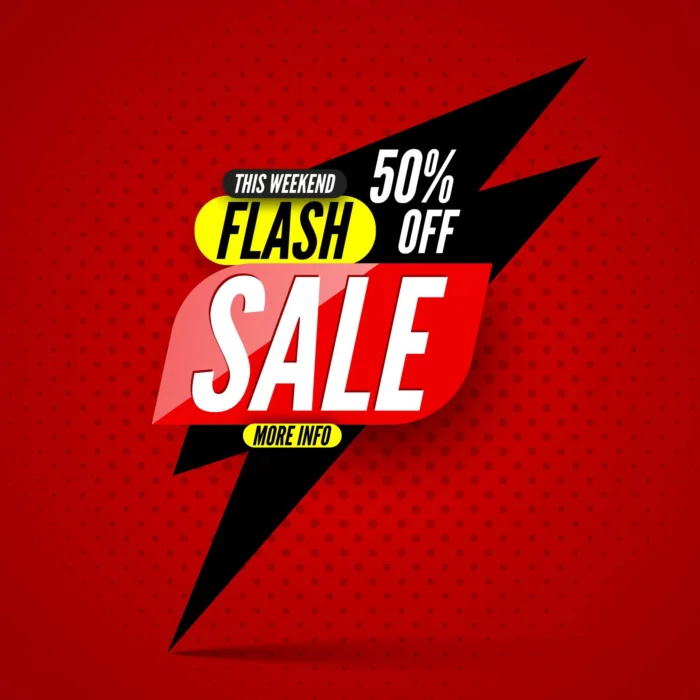 this weekend flash sale banner 50 off crcca38ffdf size3.45mb - title:دانلود دیزاین تبلیغاتی فروش با تخفیف - اورچین فایل - format:EPS - وکتور - sku:crcca38ffdf - keywords: p_id:36717