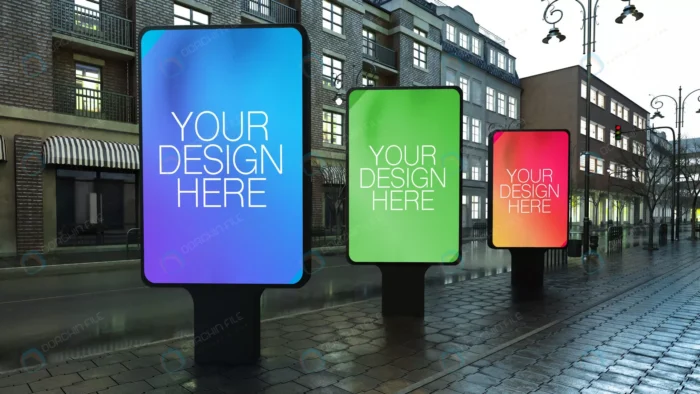 three billboard street mock up crcb6621bd3 size60.89mb - title:مجموعه موکاپ بیلبورد و تابلوی تبلیغاتی - اورچین فایل - format:PSD - فتوشاپ - sku:crcb6621bd3 - keywords: p_id:40844