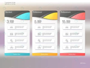 three tariffs banners web pricing table web app p crc65ef31aa size4.59mb - title:Home - اورچین فایل - format: - sku: - keywords: p_id:18