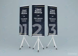 three tripod banner stand mockup crcb0ef75a3 size9.97mb - title:Home - اورچین فایل - format: - sku: - keywords: p_id:18