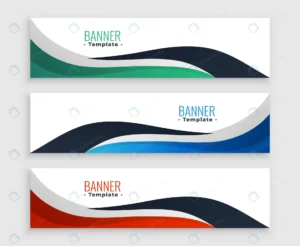 three wavy business banners set modern style crc7772b54b size0.63mb - title:Home - اورچین فایل - format: - sku: - keywords: p_id:18