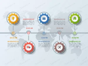 timeline business infographic template with gears crc80d063a5 size4.78mb - title:Home - اورچین فایل - format: - sku: - keywords: p_id:18