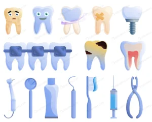 tooth restoration icons set cartoon style crc70ffdd83 size2.89mb - title:Home - اورچین فایل - format: - sku: - keywords: p_id:18