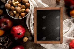 top view blackboard with autumn fruits nuts crcb9c8aaa7 size2mb 4687x3107 - title:Home - اورچین فایل - format: - sku: - keywords: p_id:18