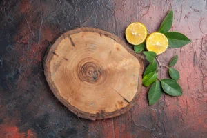 top view brown wooden table with lemon dark table crc0e9a7009 size10.37mb 6048x4032 1 - title:Home Main - اورچین فایل - format: - sku: - keywords: p_id:18