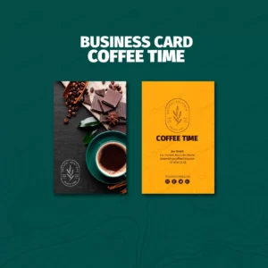 top view coffee time business card template crce2ade8a7 size7.01mb - title:Home - اورچین فایل - format: - sku: - keywords: p_id:18