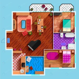 top view interior typical apartment crc5f02a924 size3.82mb - title:Home - اورچین فایل - format: - sku: - keywords: p_id:18