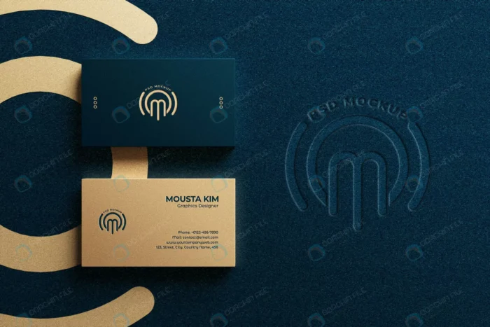 top view luxury horizontal business card with emb crc33d766bc size86.39mb - title:کارت ویزیت تجاری با فرمت PSD - اورچین فایل - format:PSD - فتوشاپ - sku:crc33d766bc - keywords: p_id:42779