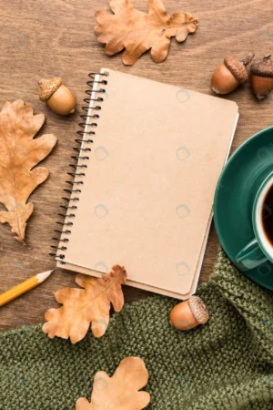 top view notebook with autumn leaves coffee crc36f2ae28 size3.1mb - title:Home - اورچین فایل - format: - sku: - keywords: p_id:18