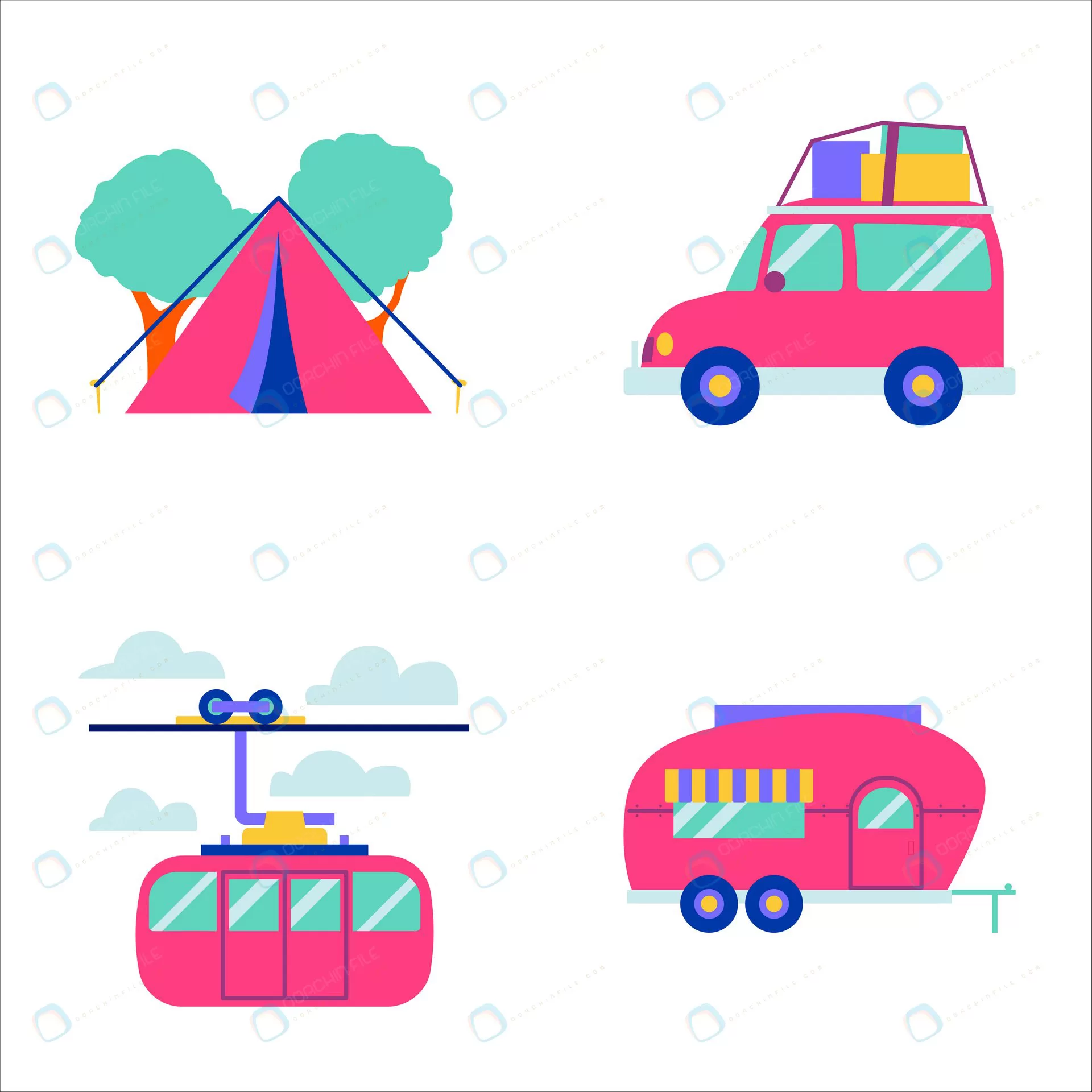 tourist travel sticker part 1 rnd422 frp29100880 - title:Home Main - اورچین فایل - format: - sku: - keywords: p_id:18