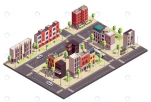 townhouse buildings isometric composition with ur crc5507a3eb size6.38mb - title:Home - اورچین فایل - format: - sku: - keywords: p_id:18