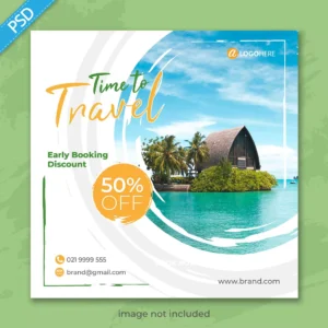 travel holiday social media instagram post banner template premium - title:Home - اورچین فایل - format: - sku: - keywords: p_id:18