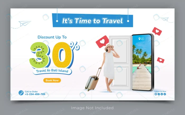 travel realistic banner sale rnd288 frp31319037 - title:بنر تبلیغاتی آژانس مسافرتی با تخفیف 30 درصد - اورچین فایل - format:EPS - وکتور - sku:frp31319037 - keywords: p_id:72605