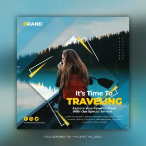 traveling social media square banner template - title:Home - اورچین فایل - format: - sku: - keywords: p_id:18