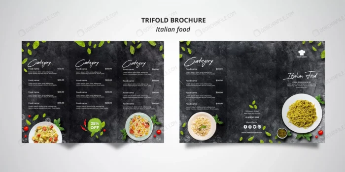 trifold brochure template traditional italian foo crc234260a7 size156.66mb - title:قالب لایه باز منوی رستوران - اورچین فایل - format:PSD - فتوشاپ - sku:crc234260a7 - keywords:قالب لایه باز منوی رستوران, فایل فتوشاپ, بروشور, سه لت, فایل تکی, قالب منو, منوی رستوران p_id:96225