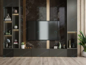 tv wall mounted dark room with dark marble wall 3 crc10ef1d0f size5.98mb 4000x3000 - title:Home - اورچین فایل - format: - sku: - keywords: p_id:18