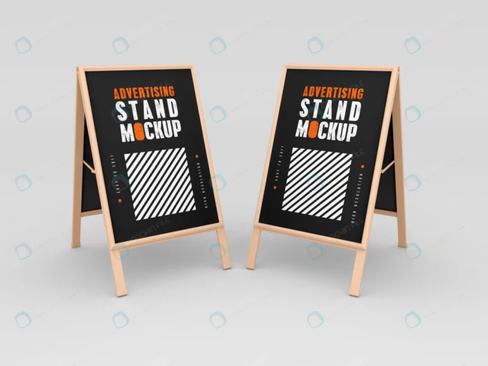two advertising stand mockup crc24877407 size59.12mb - title:موکاپ استند رول آپ تبلیغاتی - اورچین فایل - format:PSD - فتوشاپ - sku:crc24877407 - keywords: p_id:40833