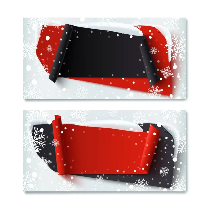 two blank black friday winter gift voucher templa crc0cd455a5 size6.03mb - title:وکتور دیزاین تبلیغاتی فروش فصلی - اورچین فایل - format:EPS - وکتور - sku:crc0cd455a5 - keywords: p_id:36719