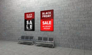 two display sign mockup wall with black friday sa crc31c850ca size72.32mb - title:Home - اورچین فایل - format: - sku: - keywords: p_id:18