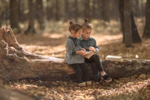 two little girls reading books woods crc41bf3dbc size13.12mb 7952x5304 - title:Home - اورچین فایل - format: - sku: - keywords: p_id:18