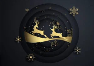 two reindeer jump circle with gold snowflake merr crcae2cc113 size4.99mb - title:Home - اورچین فایل - format: - sku: - keywords: p_id:18