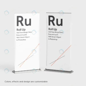 two roll ups mock up crce038a4ab size18.08mb - title:Home - اورچین فایل - format: - sku: - keywords: p_id:18