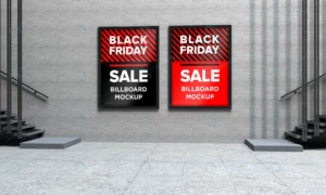 two sign board mockup shopping center with black crc87d18f13 size62.45mb - title:Home - اورچین فایل - format: - sku: - keywords: p_id:18