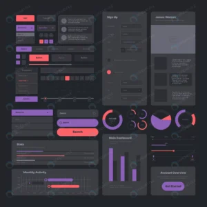 ui dark web design pages layout user icons button crc9da91167 size2.14mb - title:Home - اورچین فایل - format: - sku: - keywords: p_id:18