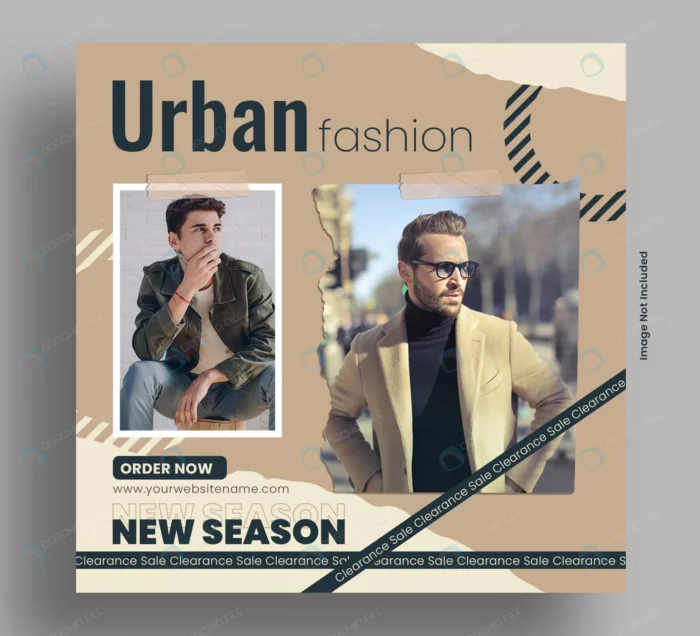 urban fashion clearance sale banner crc9457b122 size1.36mb - title:قالب پست اینستاگرام با موضوع مد شهری - اورچین فایل - format:PSD - فتوشاپ - sku:crc9457b122 - keywords: p_id:56353