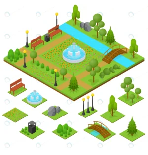 urban park area set isometric view crc1bfabe1f size6.55mb - title:Home - اورچین فایل - format: - sku: - keywords: p_id:18