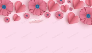 valentine s day background with paper cut flowers crc7094a064 size10.59mb - title:Home - اورچین فایل - format: - sku: - keywords: p_id:18